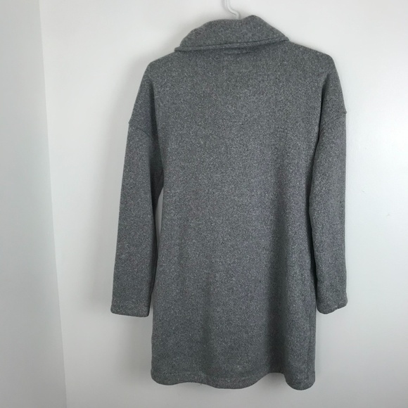Roots Jersey Fabric Grey Snap-Button Coat - Picture 5 of 8